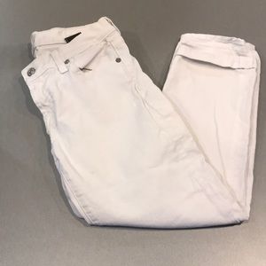 White Skinny Cropped Jeans from 7 For All Mankind
